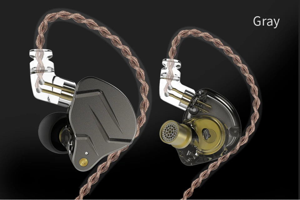 "KZ ZSN PRO Hybrid In-Ear Earphones – Metal Bass, HiFi Sound, Replaceable Cable"