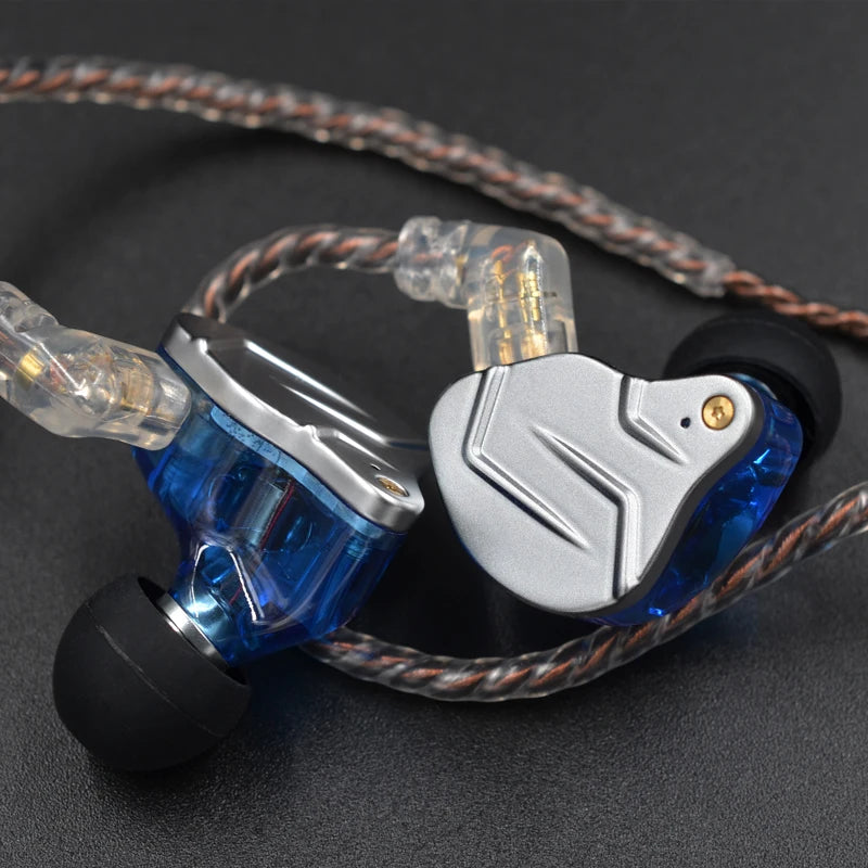 "KZ ZSN PRO Hybrid In-Ear Earphones – Metal Bass, HiFi Sound, Replaceable Cable"