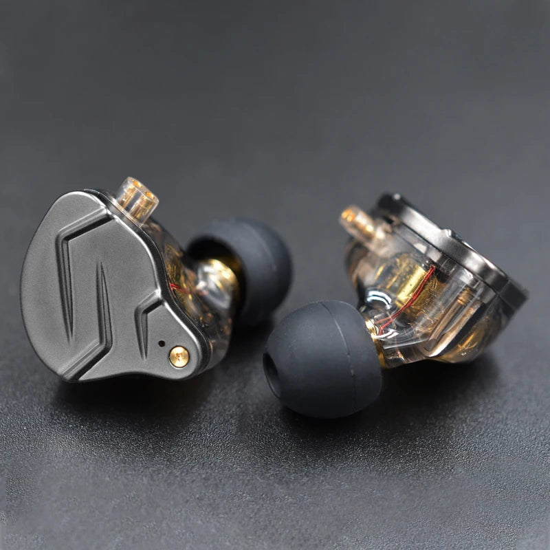 "KZ ZSN PRO Hybrid In-Ear Earphones – Metal Bass, HiFi Sound, Replaceable Cable"