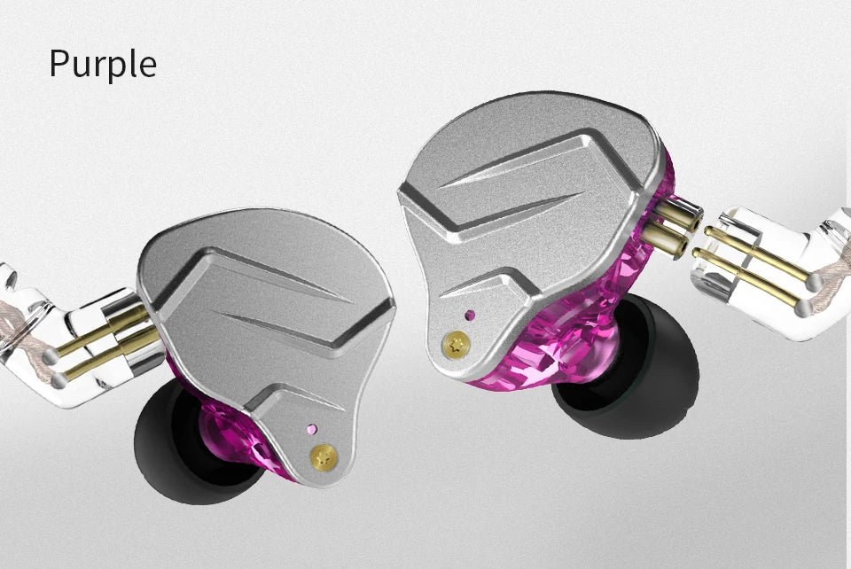 "KZ ZSN PRO Hybrid In-Ear Earphones – Metal Bass, HiFi Sound, Replaceable Cable"