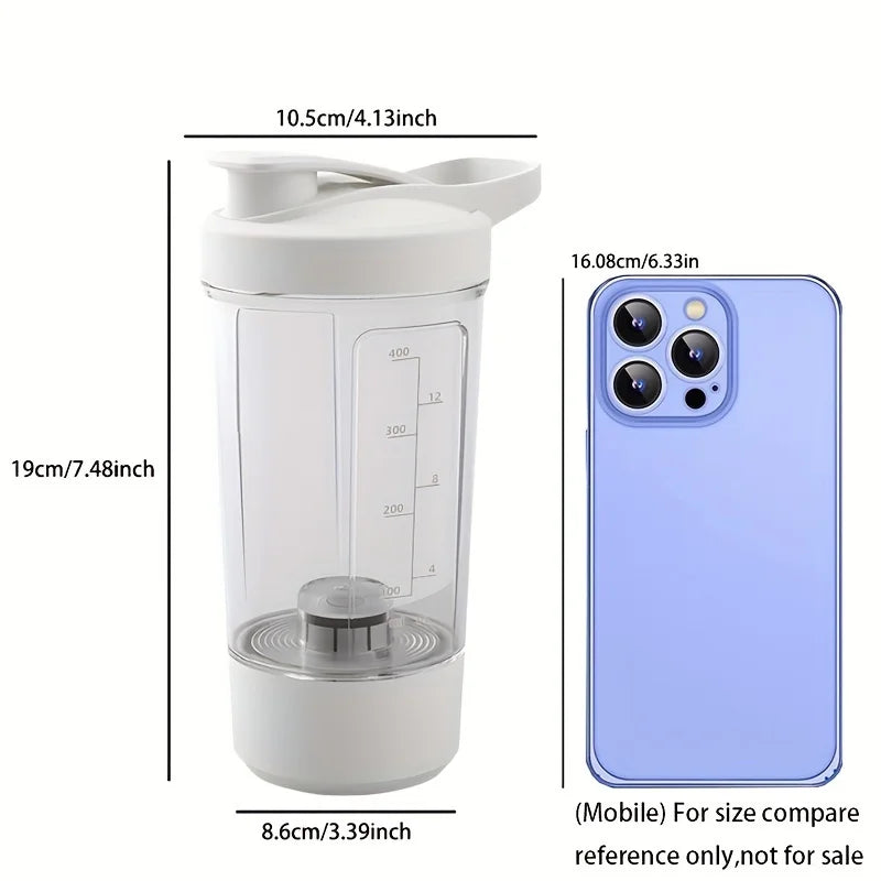 "Electric Self-Stirring Cup – Portable USB Sports Mug (13.5 oz)"