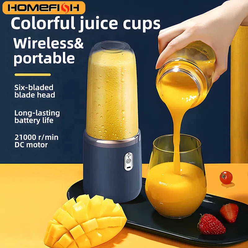 "Portable USB Blender – 400ml Smoothie Maker for Fruits & Shakes (2 Cups)"