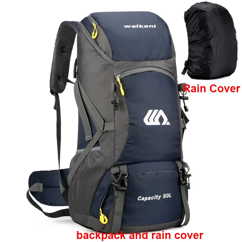 "50L Waterproof Travel Backpack – Hiking & Camping Rucksack for Men"
