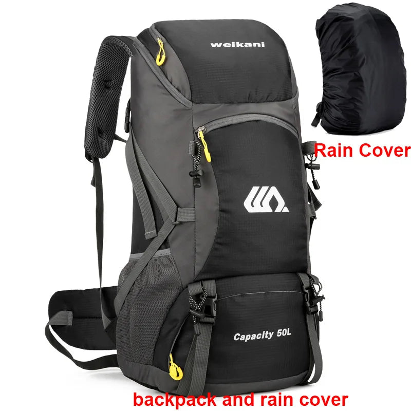 "50L Waterproof Travel Backpack – Hiking & Camping Rucksack for Men"