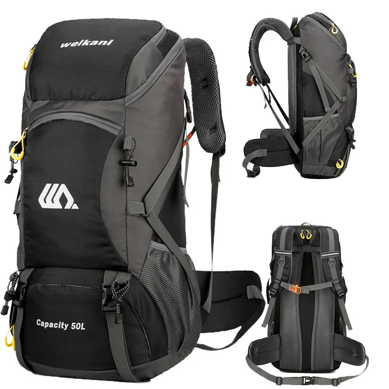 "50L Waterproof Travel Backpack – Hiking & Camping Rucksack for Men"