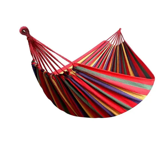 "WESTTUNE Outdoor Hammock – Durable Canvas Swing with Tree Ropes (200kg Load)"