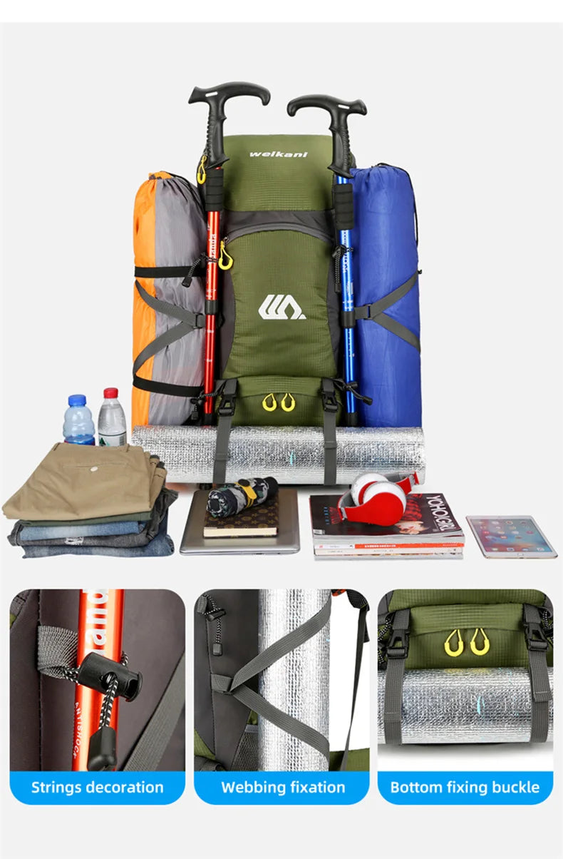 "50L Waterproof Travel Backpack – Hiking & Camping Rucksack for Men"
