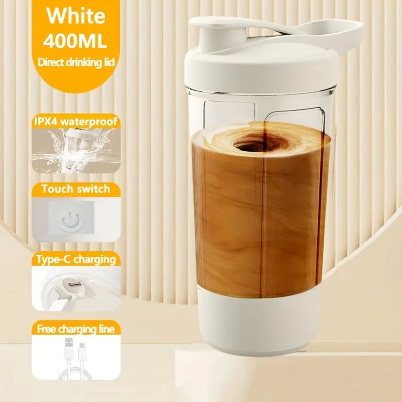 "Electric Self-Stirring Cup – Portable USB Sports Mug (13.5 oz)"