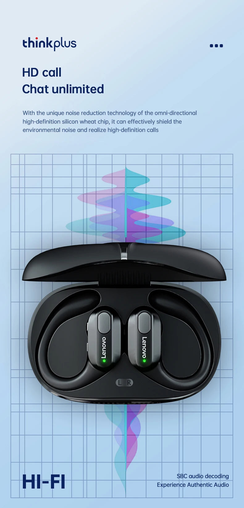 Lenovo XT80 Wireless Earbuds – Sport TWS with Mic, LED Display & HiFi Sound