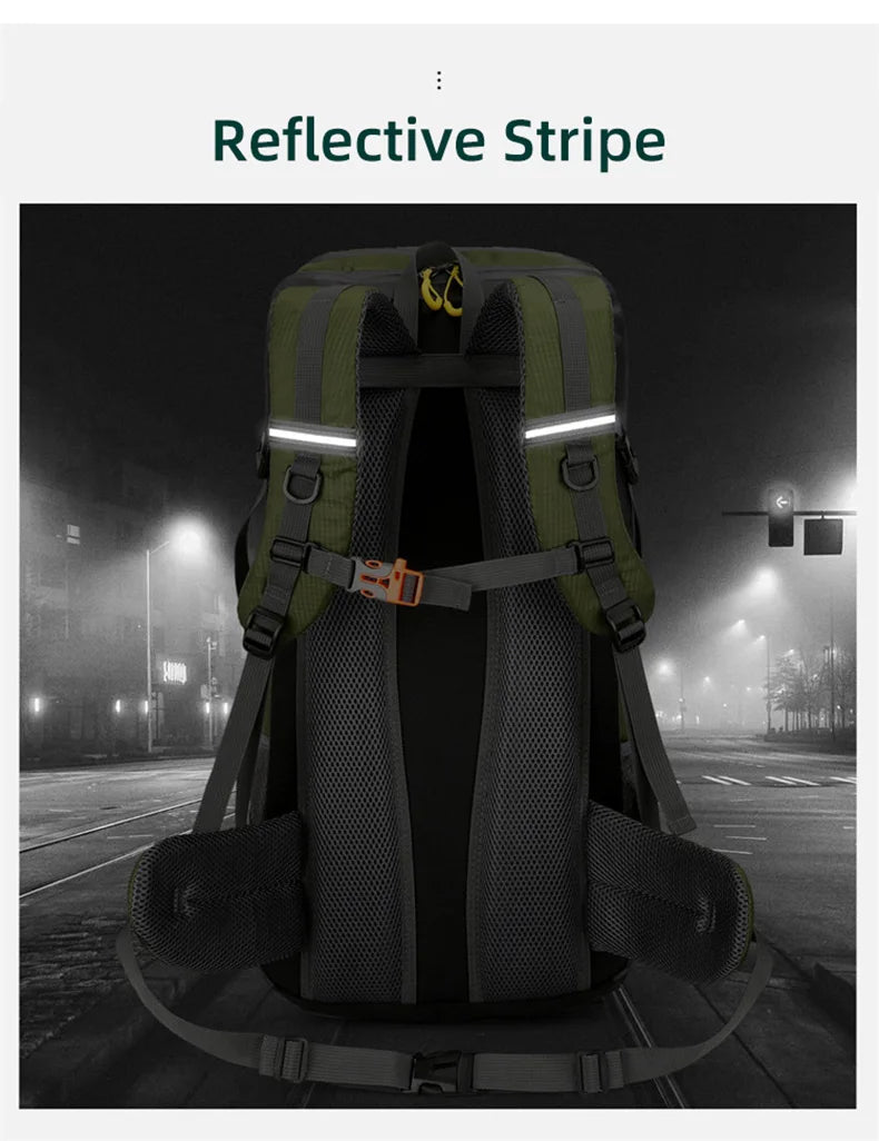 "50L Waterproof Travel Backpack – Hiking & Camping Rucksack for Men"