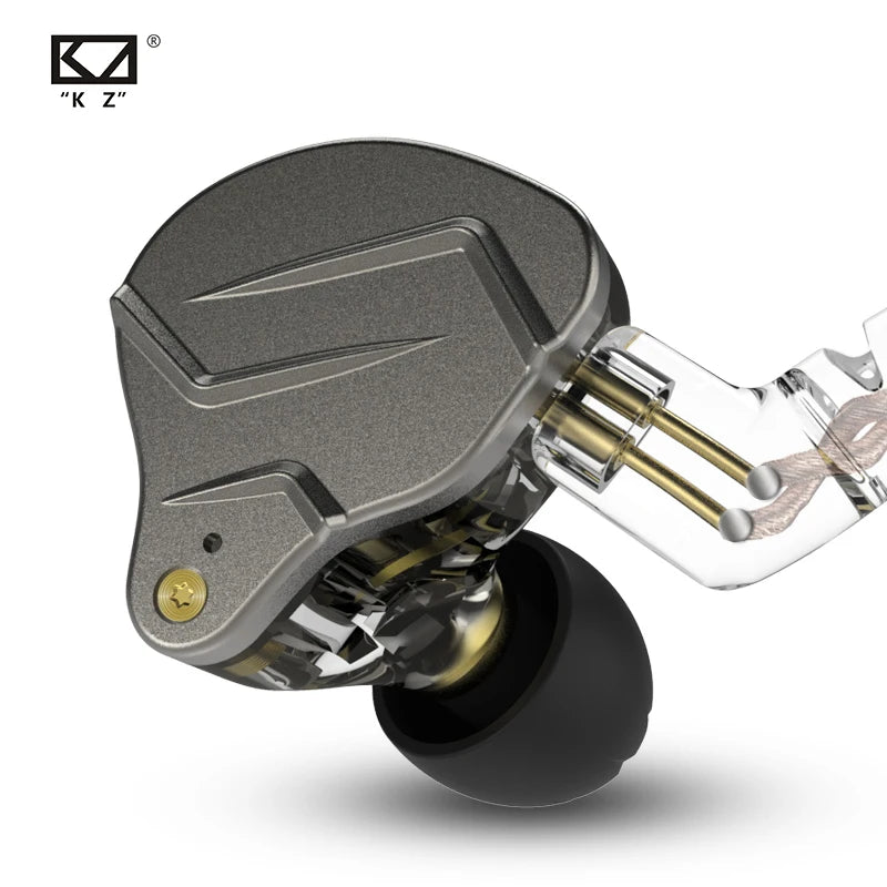 "KZ ZSN PRO Hybrid In-Ear Earphones – Metal Bass, HiFi Sound, Replaceable Cable"
