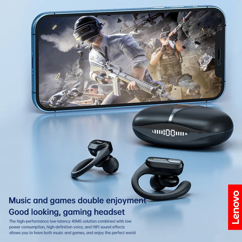 Lenovo XT80 Wireless Earbuds – Sport TWS with Mic, LED Display & HiFi Sound