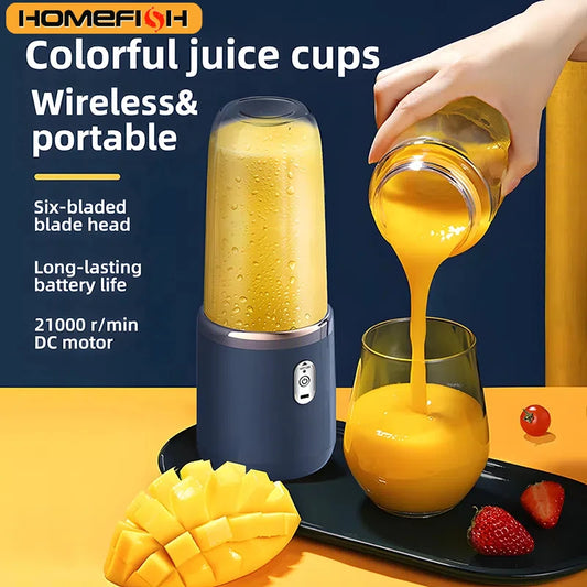 "Portable USB Blender – 400ml Smoothie Maker for Fruits & Shakes (2 Cups)"