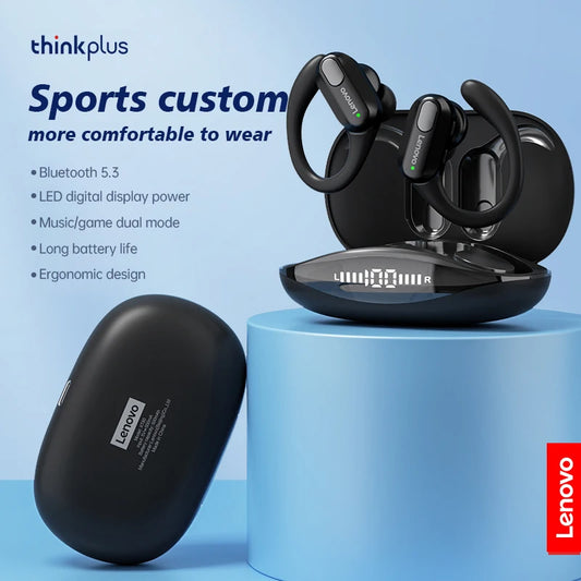 Lenovo XT80 Wireless Earbuds – Sport TWS with Mic, LED Display & HiFi Sound