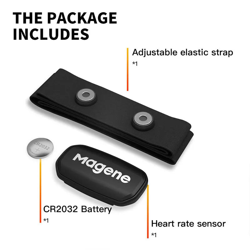 Magene H303 Heart Rate Monitor – Dual Mode Chest Strap with Bluetooth & ANT+"